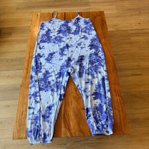 Tik Tok Shop Women's Purple Tie Dye Jumpsuit Size XXL